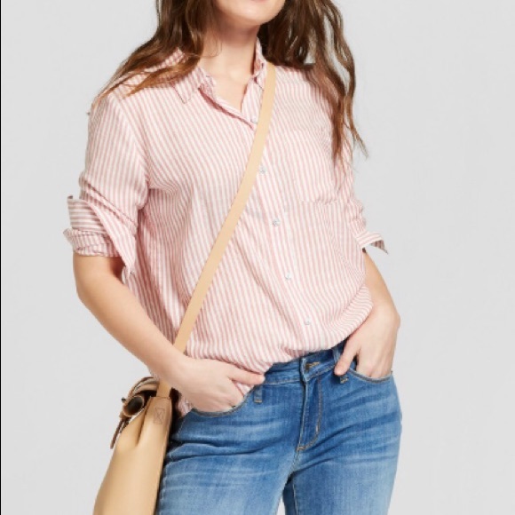 Striped Button Down Top - Picture 1 of 4